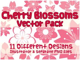 Vector Pack - Cherry Blossoms by shiropanda